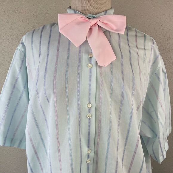 NWOT Vintage Lady Van Heusen Button Down Shirt Size 14 - Picture 2 of 5